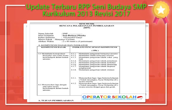 Update Terbaru Rpp Seni Budaya Smp Kurikulum 2013 Revisi 2017