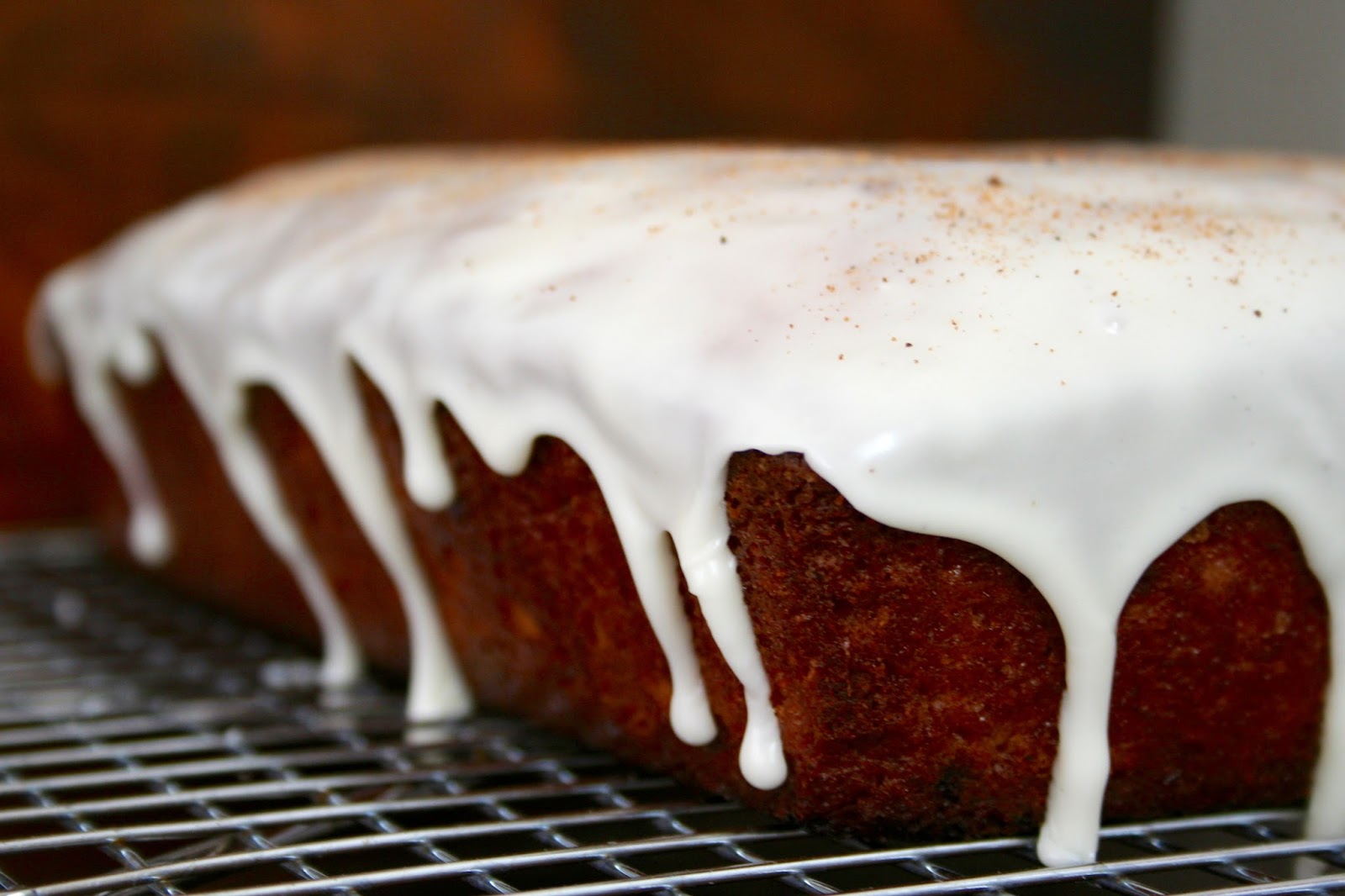 Eggnog Banana Bread with Eggnog Glaze