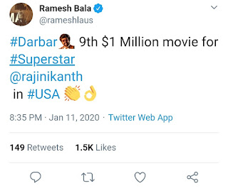 Darbar Box Office Collection