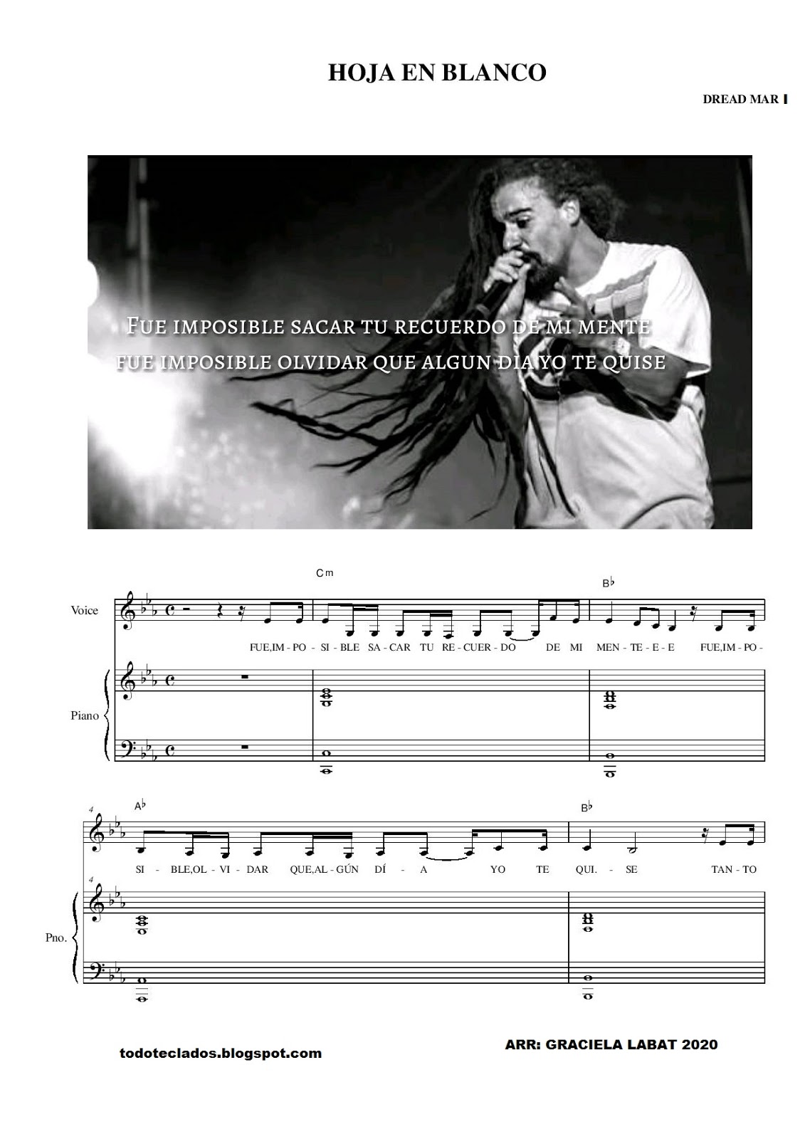 TODO TECLADOS "HOJA EN BLANCO" DREAD MAR I