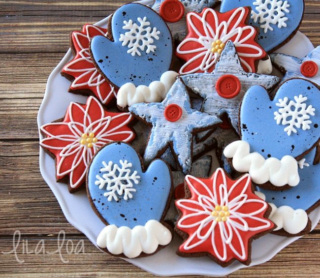Decorated Winter Mitten Cookies