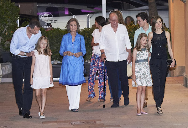 Spanish Royal Family ate at a restaurant in Mallorca