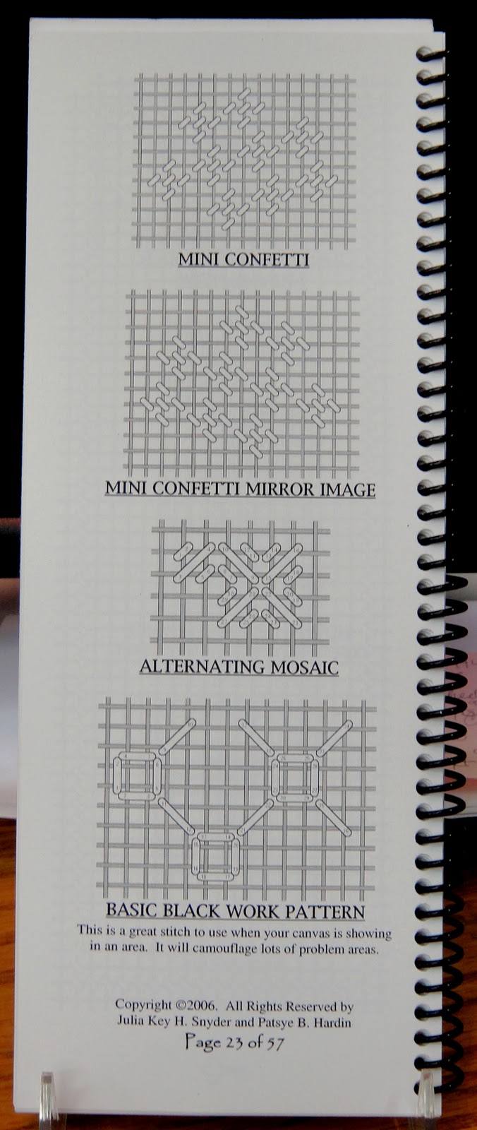 SharonG's Needlepoint SENSE book with detailed explanations of 60 stitches  and their uses. – Needlepoint For Fun