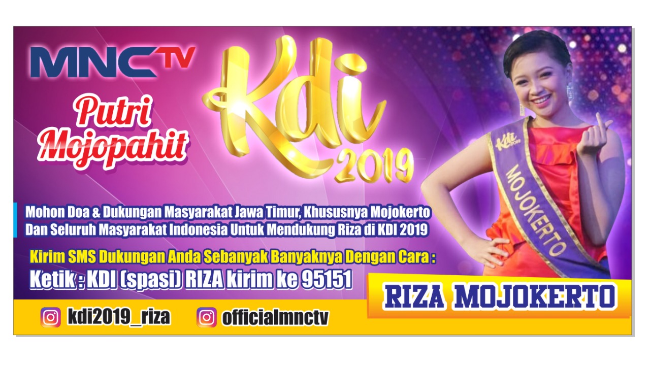 Yuk Dukung Riza Dari Mojokerto Di Acara Kdi 2019 Berita