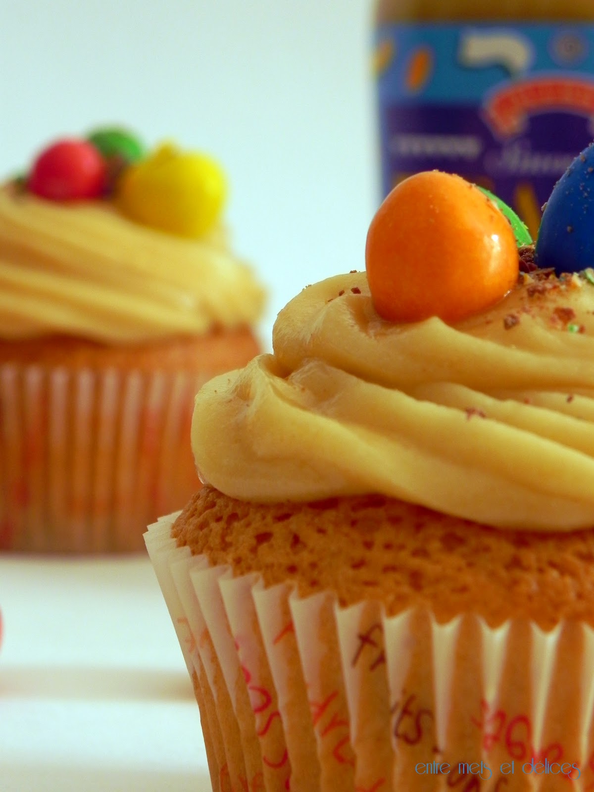 entre mets et délices Cupcakes au beurre de cacahuète