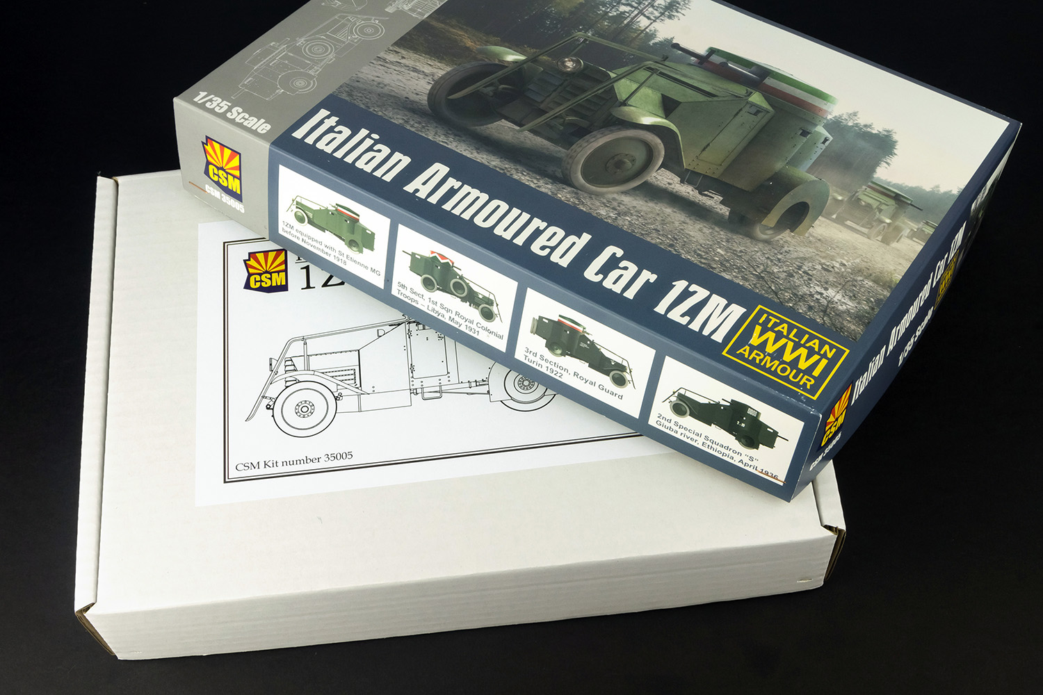 TWO 1:56 scale Italian AutoCarro Armored Cars suitablefor Bolt Action TWO 1:56 scale Italian AutoCarro Armored Cars suitablefor Bolt Action
