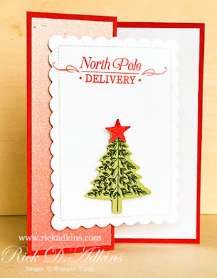 Perfectly Plaid Free Christmas Card Class by Rick Adkins Independent Stampin' Up! Demonstrator Learn to make cute simple holiday cards today!