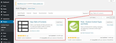 Install plugin daftar isi untuk wordpress Install plugin daftar isi untuk wordpress