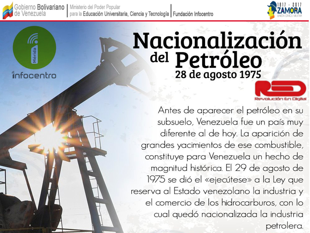 Megainfocentro Mérida Nacionalización del Petróleo.