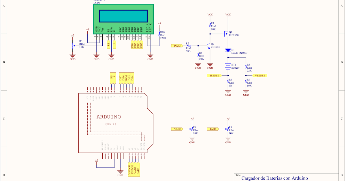 Electgpl Electrónica: Cargador de Batería PWM con Arduino y LCD.