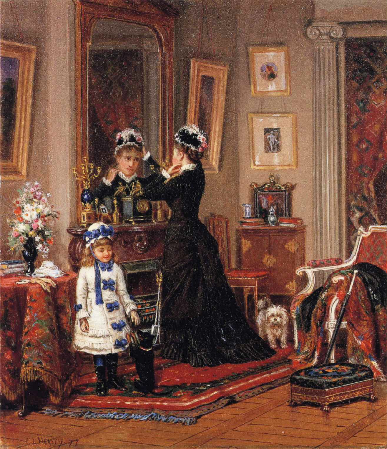 edward henry lamson american century artist 19th genre victorian painter 1877 too paintings 1841 1919 painting 1800s robert families 20th