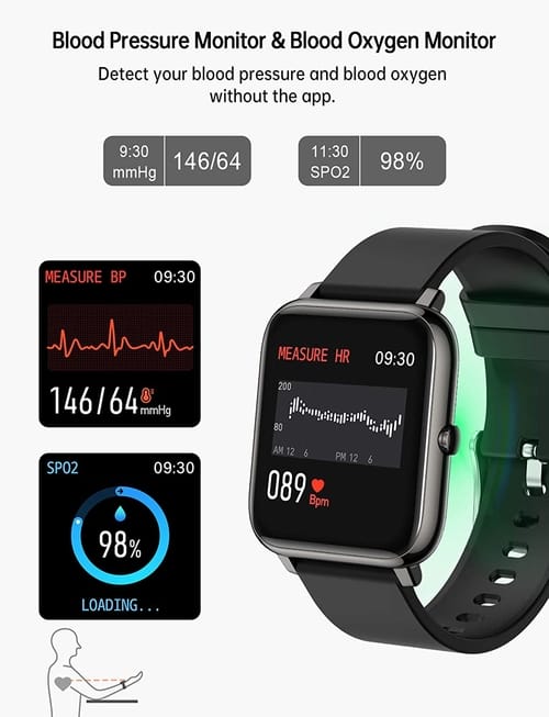 Review Popglory Smartwatch with Blood Pressure