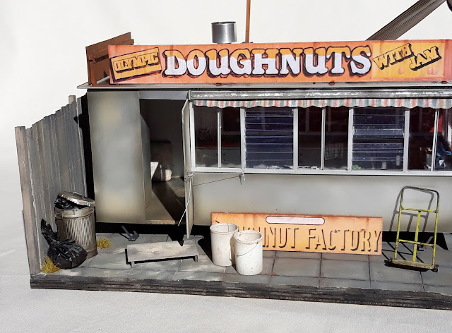 Olympic Doughnuts van, Footscray - scale model miniature by David Hourigan