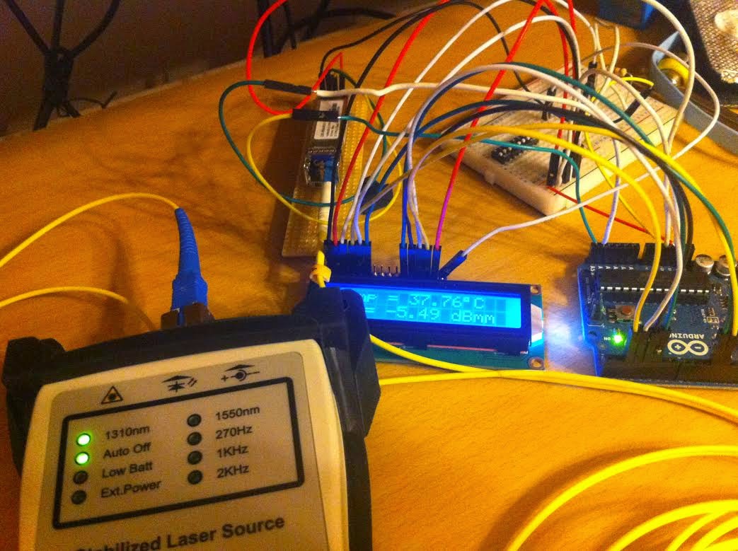 My corner of the Internet: sfpduino optical power meter vs calibrated ...
