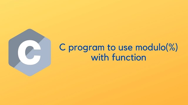 C program to use modulo(%) with function