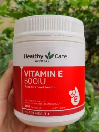 Viên uống Healthy Care Vitamin E 500IU 200