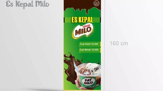 Contoh Desain Banner Es Kepal Milo Cappucino Cincau Format Cdr Triprofik Com