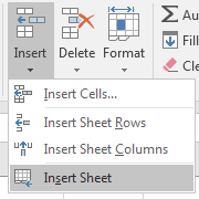 Menu Insert Sheet Excel