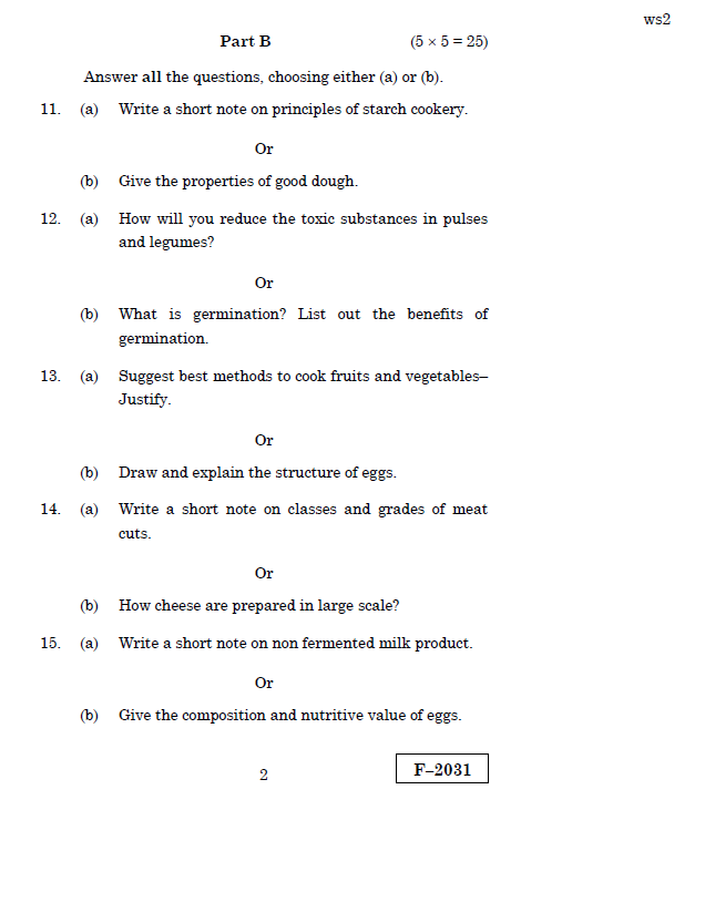 food technology question paper Ap pgecet food technology 2017 question