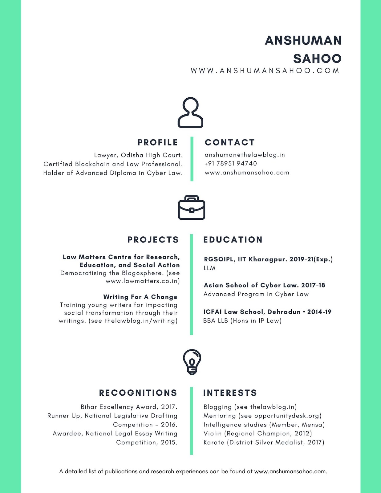 How to create online cv link image