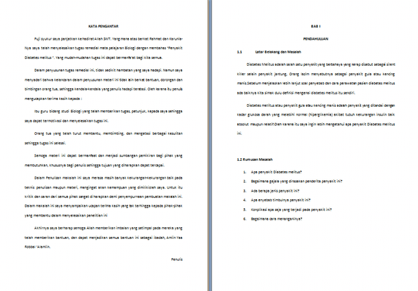 Contoh Makalah Diabetes Melitus Lengkap Format Docx Microsoft Word Contoh Docs