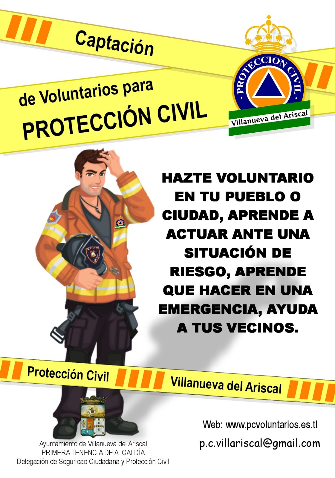 Protección Civil Villanueva del Ariscal CONOCER Y SER VOLUNTARIO Protección Civil Villanueva del Ariscal CONOCER Y SER VOLUNTARIO