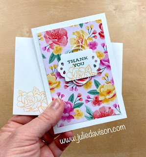 Stampin' Up! Trio of Tags Flower Notecards ~ Four Season Floral ~ www.juliedavison.com #stampinup