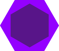 Violet hexagon with dark color in the center 2
