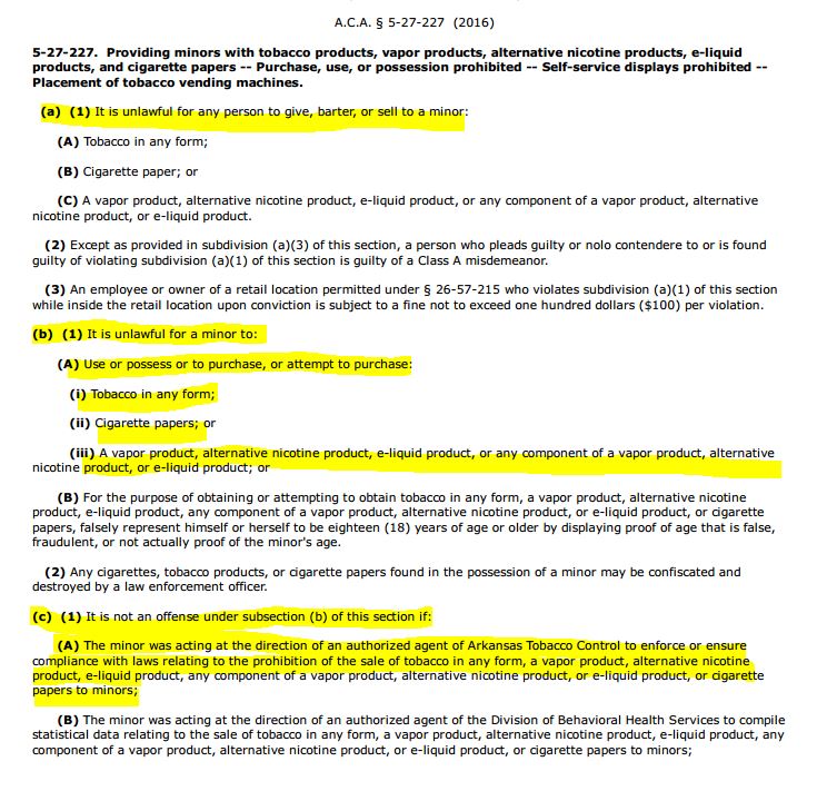 Bad Arkansas Alcoholic Beverage Control Division LAW ENFORCEMENT USE