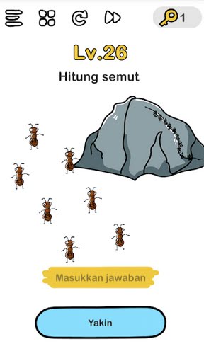 Hitung Semut Brain Out Ini Penjelasan Jawaban Level 26 Brain Out Cool Tekhno