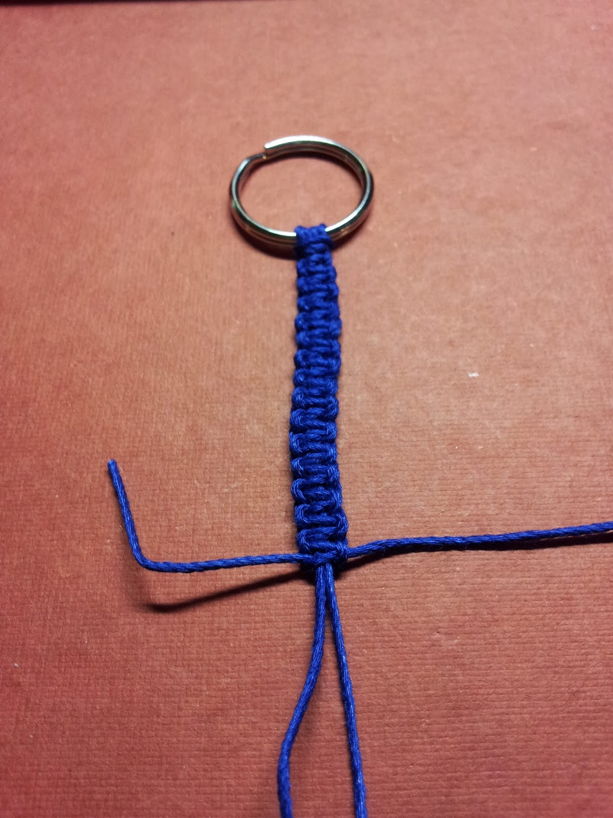 Make a knot at the end of the hemp and add some glue to secure the knot ...