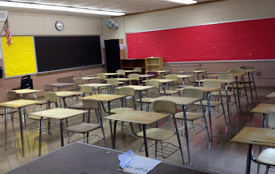 empty ugly classroom