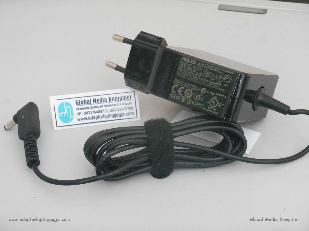 Original Adaptor Asus 19V 1.75A 33W For Asus X200, X201, X202 Global Media Komputer Toko