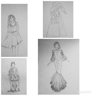 Fashion Desain Sketsa Dan Desain Kolase