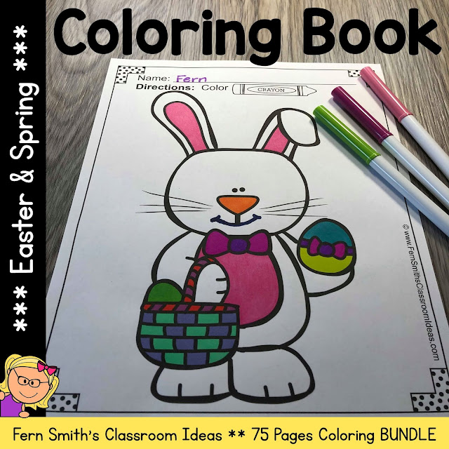 Click here to be ready for Spring by downloading my Easter and Spring Coloring Pages Bundle - 75 Pages of Spring and Easter Bundle fun!
