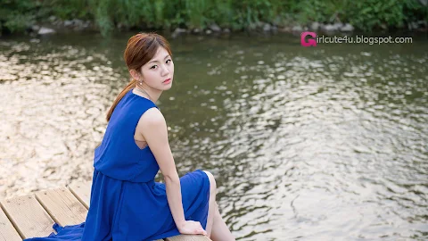 Chae Eun in Blue