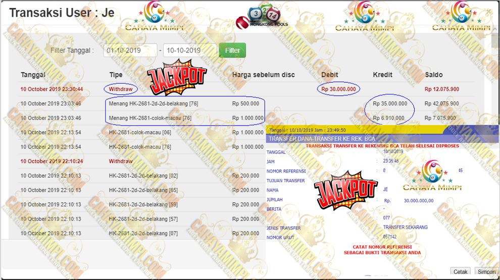 BUKTI JP PAUS BANDAR TOGEL ONLINE TERPECARA TOGEL ONLINE TERAMAN