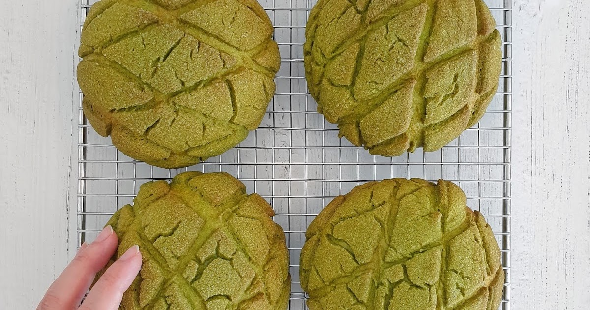 Matcha Pineapple Buns with Red Bean Filling Recipe