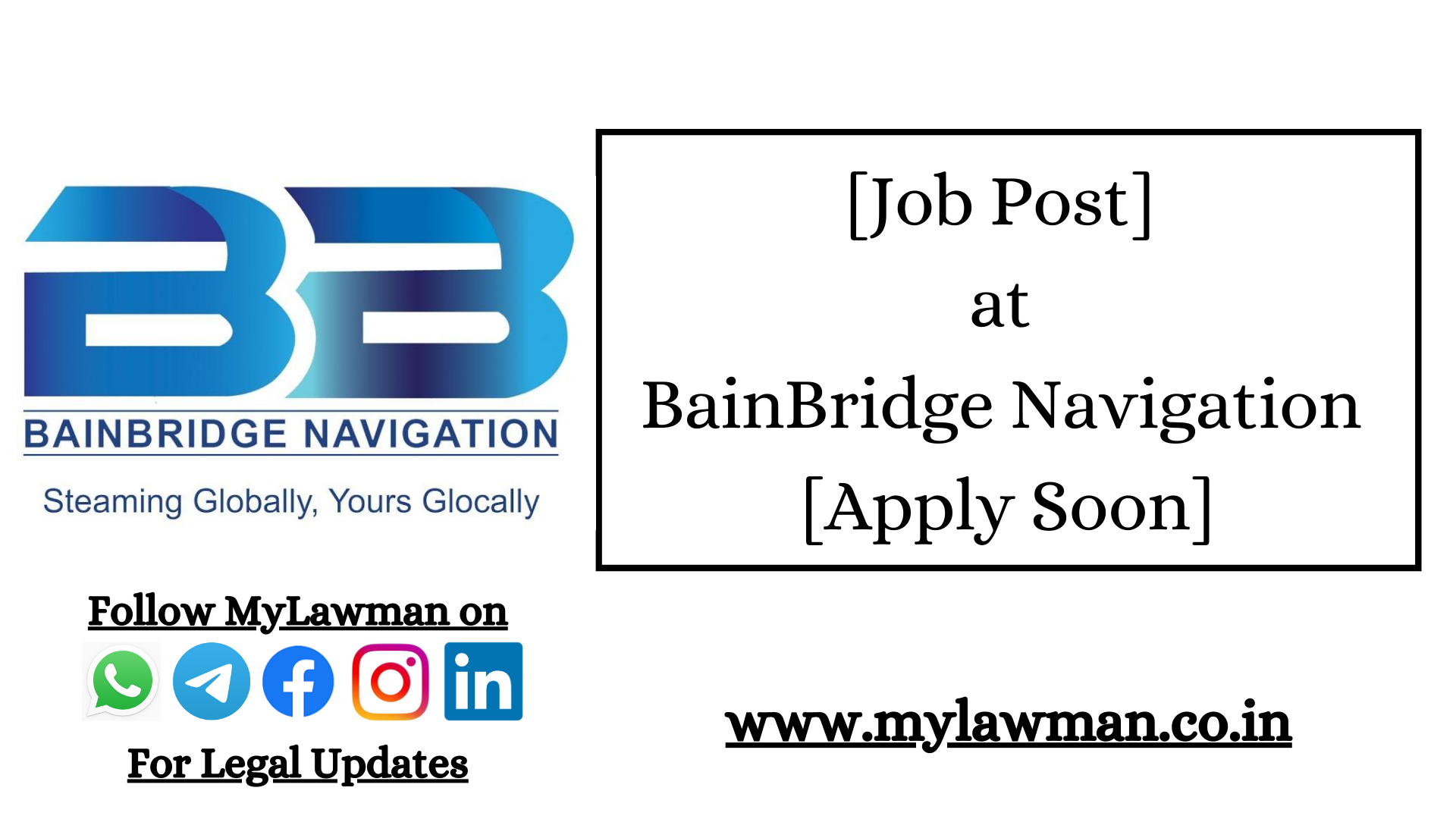 [Job Post] at BainBridge Navigation [Apply Soon]