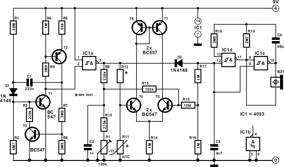 Simple Purpose Alarm | Electronic Circuits Diagram