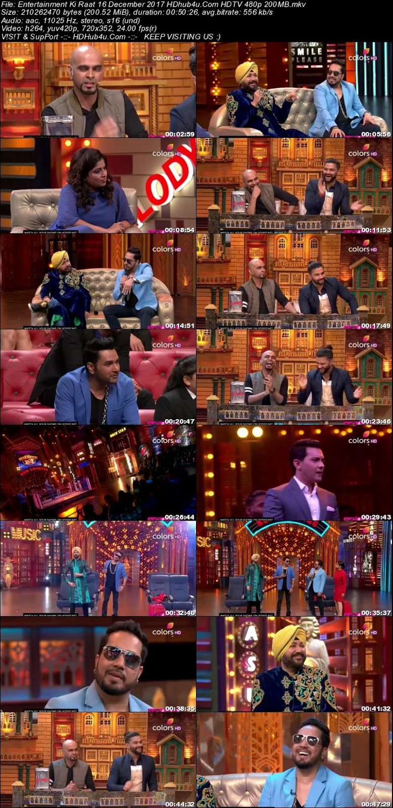Entertainment Ki Raat 16th December 2017 480p HDTV 200MB Download