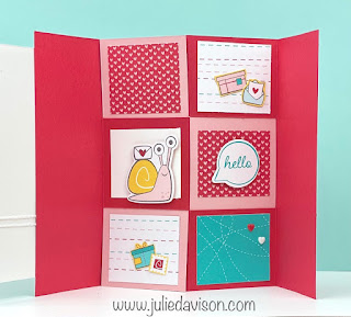 Stampin' Up! Snail Mail Hidden Panel Card VIDEO Tutorial ~ www.juliedavison.com #stampinup