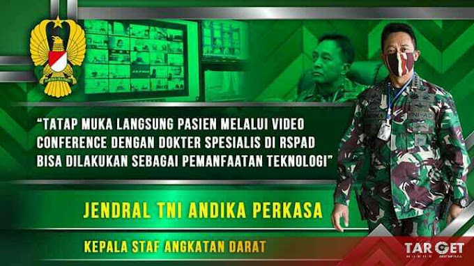 KASAD Ikuti Webinar RSPAD Gatot Soebroto Dengan Rumah Sakit TNI AD