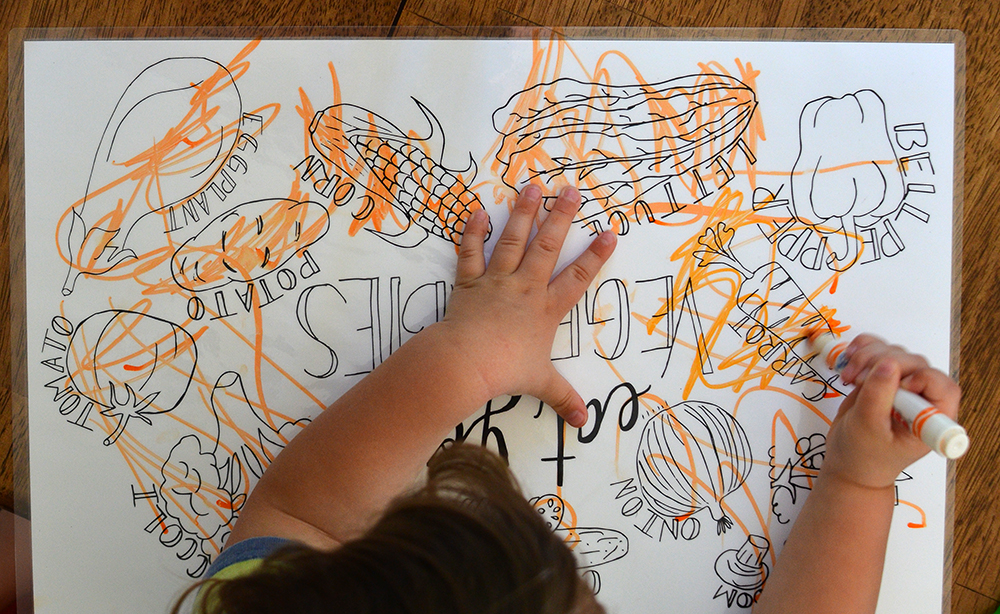 Free Vegetable Printable Coloring Page Place Mat and Green Beans Recipe