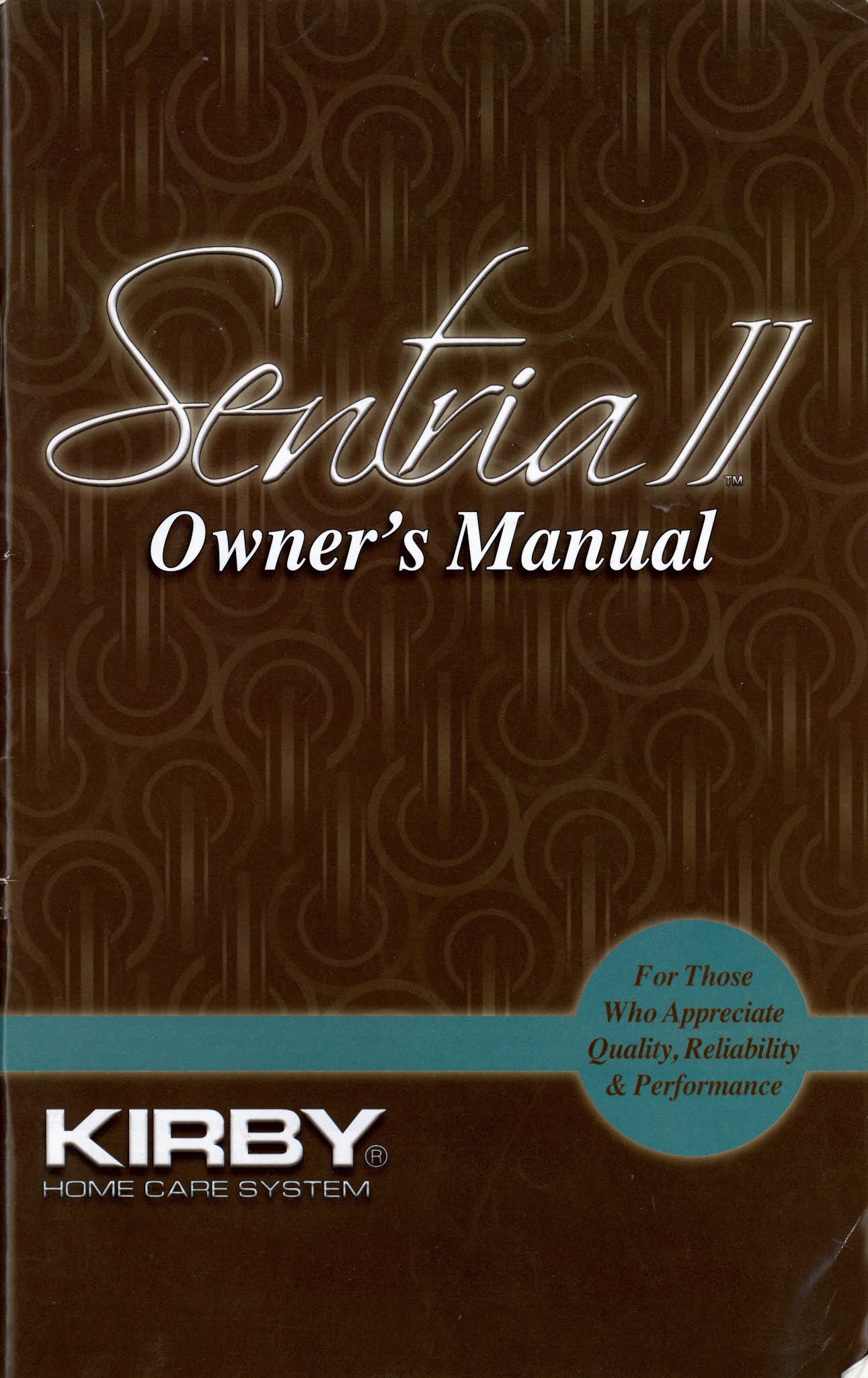 Kirby Sentria Manual