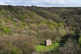 View of barn from above