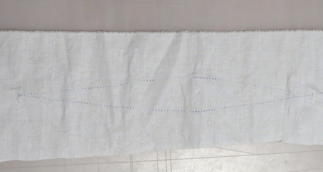 Pinza diamante marcada con papel de calco