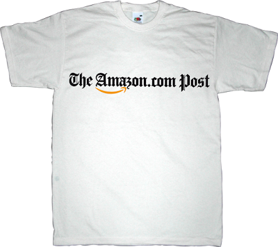 amazon the washington post buyouts jeff bezos t-shirt ephemeral-t-shirts newspaper obsolete evolution