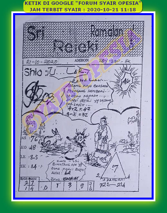 1 New Message Kode Syair Sydney 21 Oktober 2020 Forum Syair Togel Hongkong Singapura Sydney