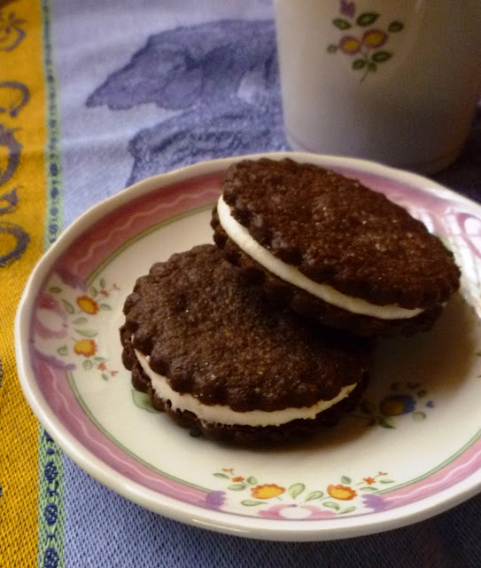 For Love of the Table Chocolate Shortbread Sandwich Cookies with